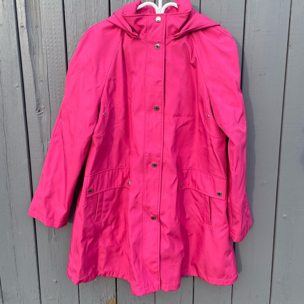Woman Pink Coat London Fog